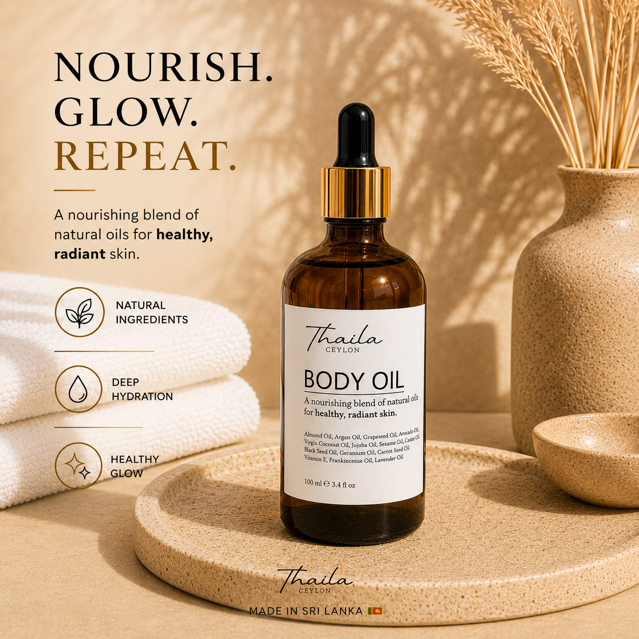 Thaila Ceylon Nourishing Body Oil - 100ml
